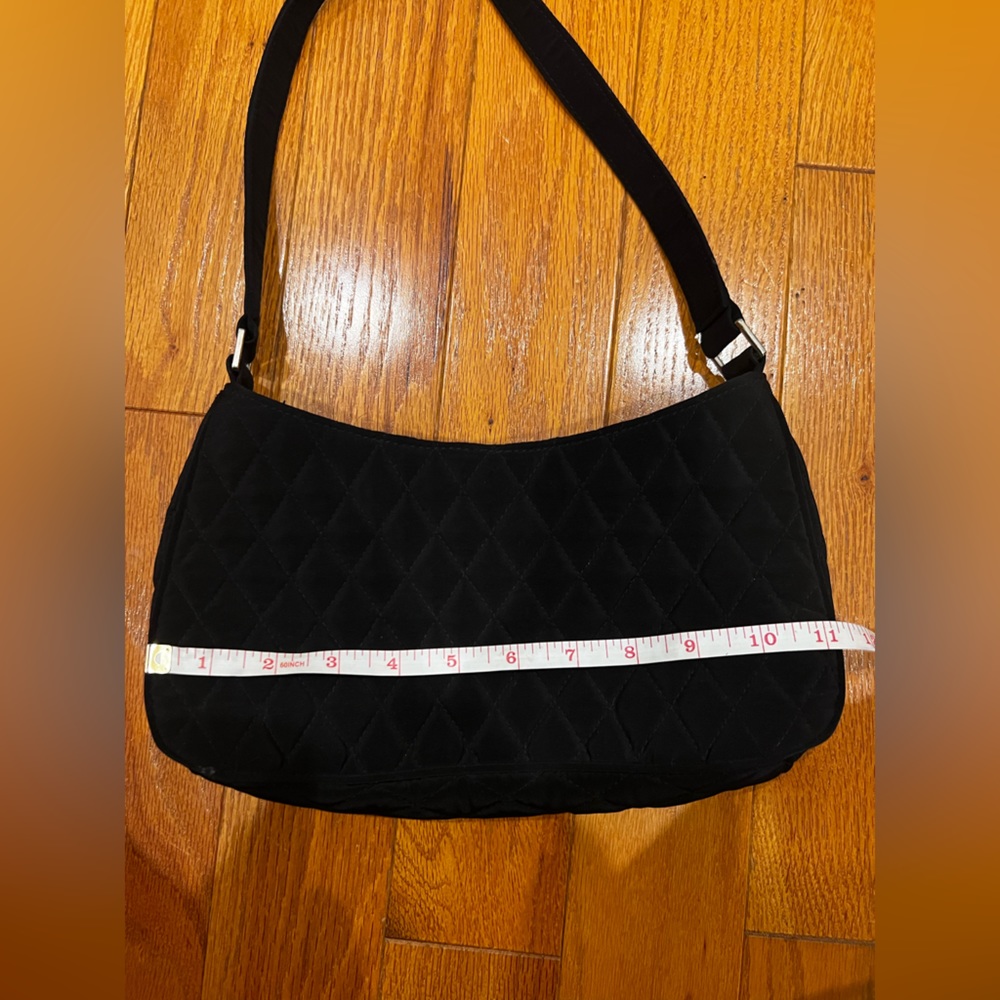 Vera Bradley- lightly used black quilted shoulder bag